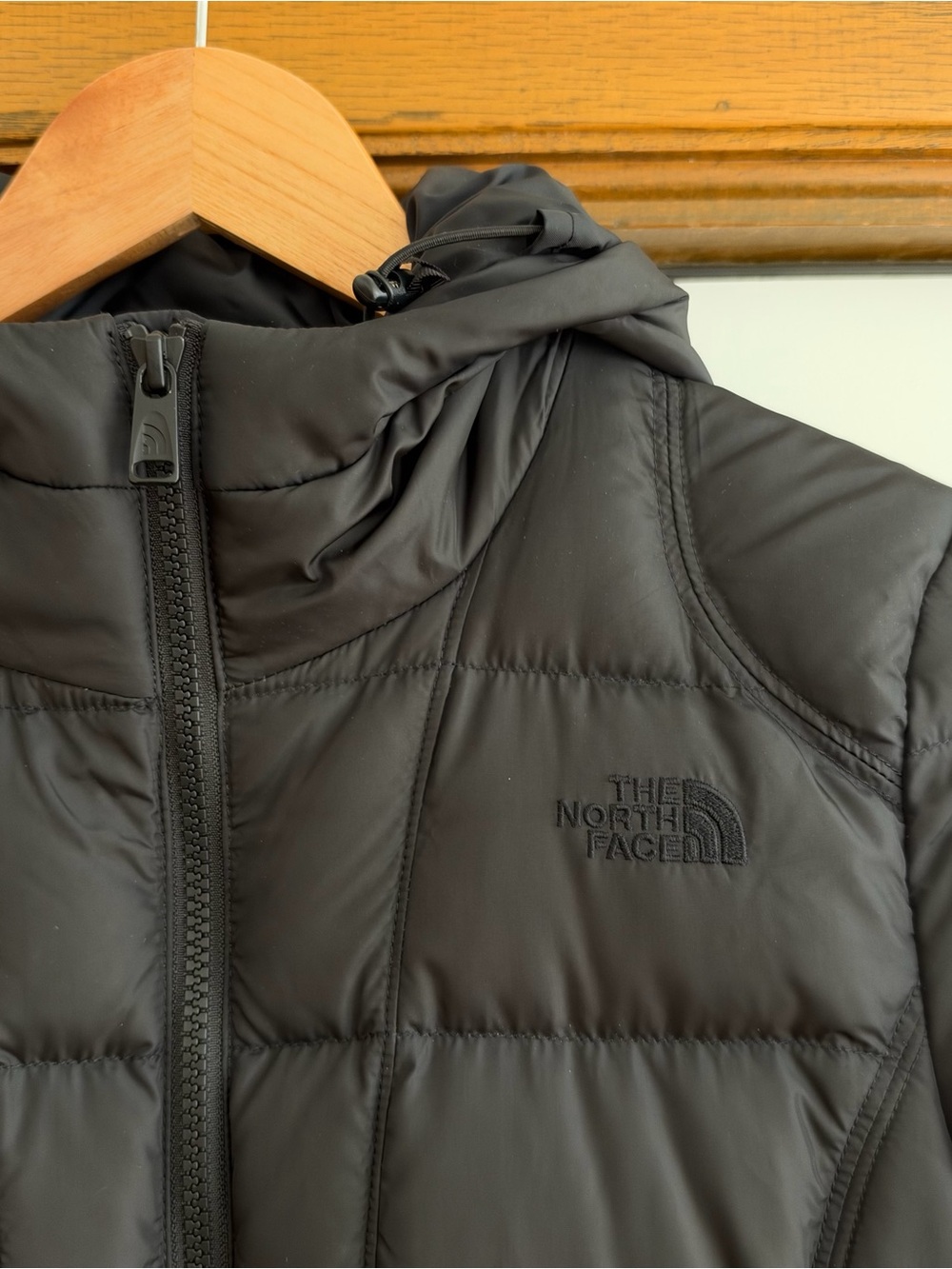 The North Face Women’s Black Hooded Long Down Puffer Coat - Picture 3 of 5